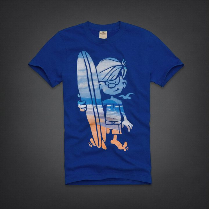 Tee shirt Hollister Bleu Homme